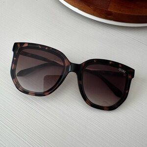 Quay Australia Coffee Run Tortoiseshell Sunglasses with Brown Gradient Lenses